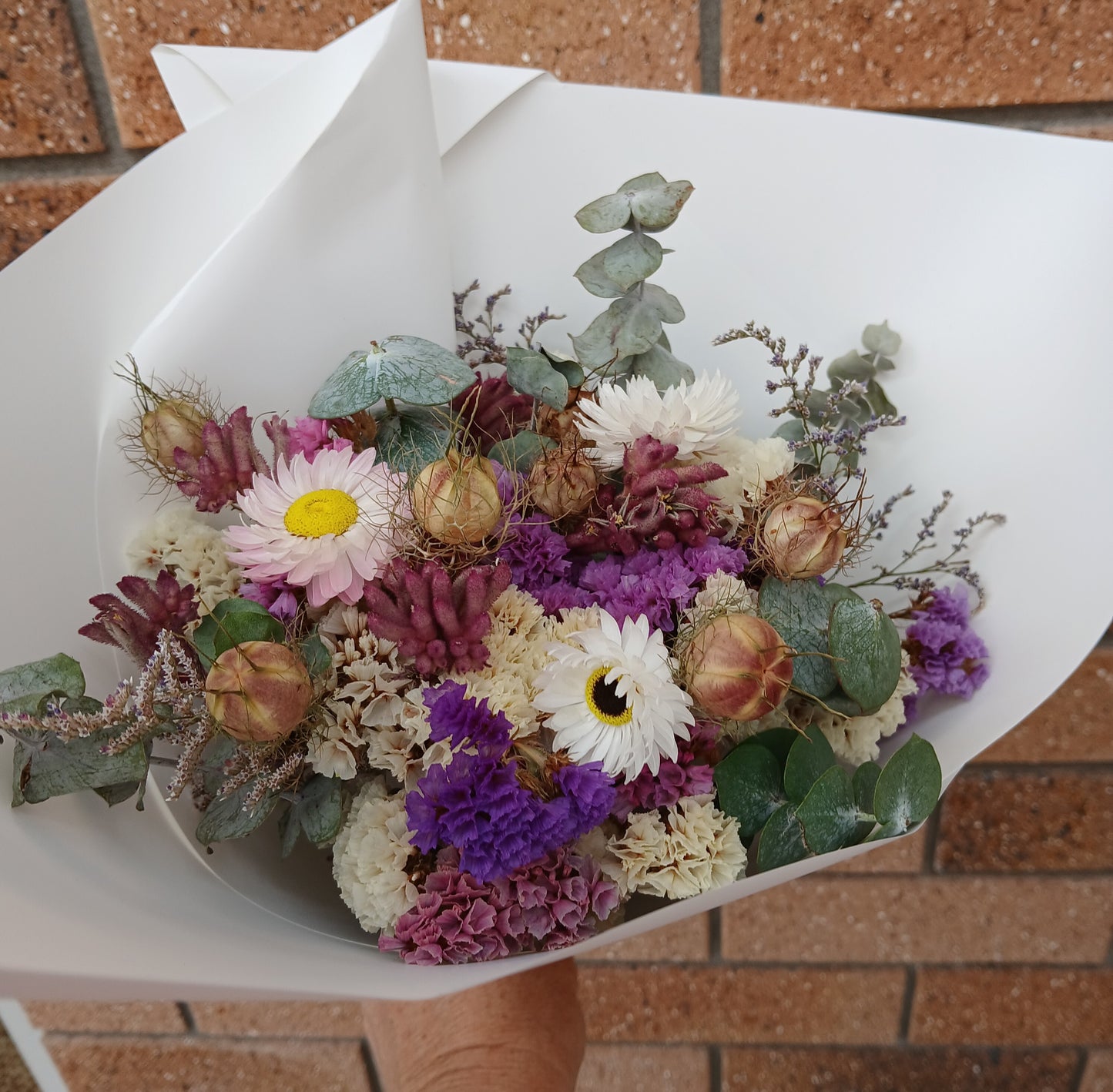 Dried Flower Posy - Soft Pastels